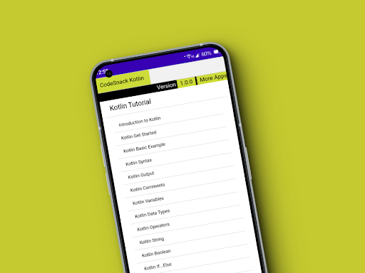 CodeSnack : Learn Kotlin Screen 3