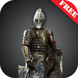 Knight armor suit photomontage icon