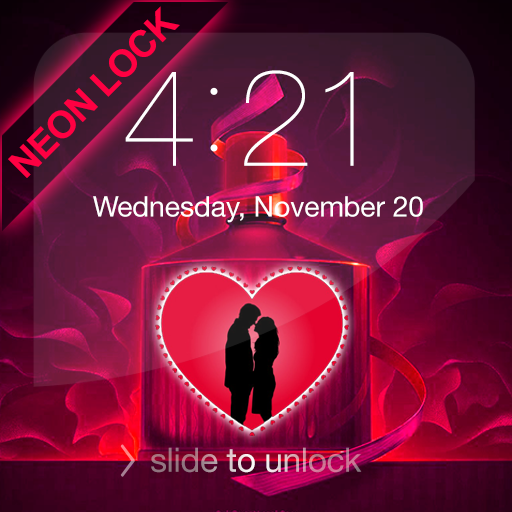 Valentine Neon Lock Screen