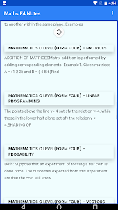 Mathematics form 4 notes