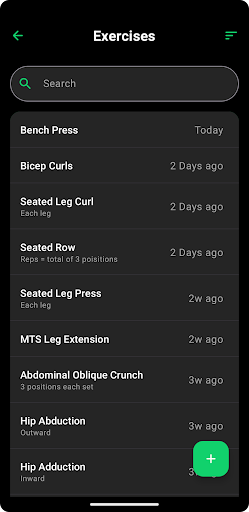 Setgraph: Workout Tracker Screen 3