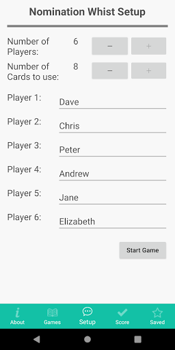 Whist Scorer Screen 3