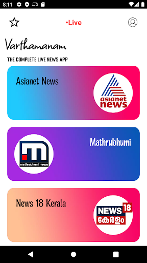 Varthamanam : Live News Screen 2