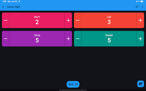 Tallies screenshot 21