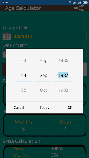 Age Calculator Screen 2