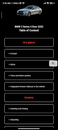 MyCar User Manual BMW 3 Series Screen 2