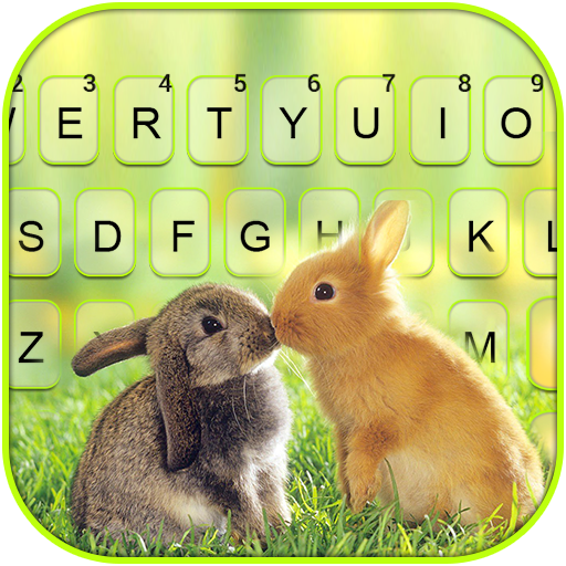 Kiss Bunny Keyboard Background logo