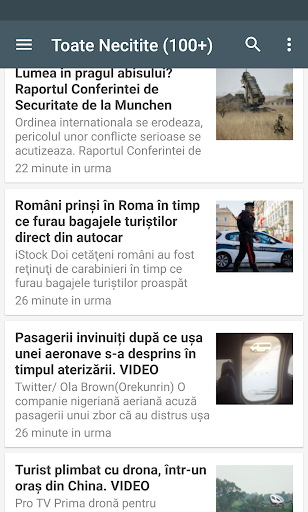 Android application Stiri Romania screenshort