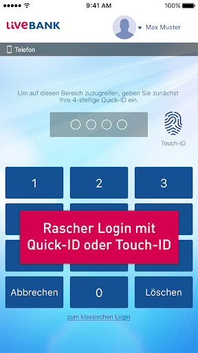 LiveBANK Screen 2