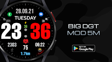 Big dgt mod 5M Watch faceのおすすめ画像2