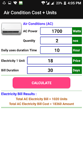 Electricity Cost Units and Bi