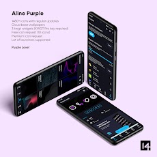 Aline Purple: linear icon packのおすすめ画像2