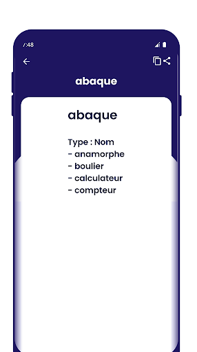 Dictionnaire Francais Synonyme Screen 3