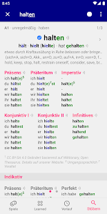 Deutsche Verben Wörterbuch Pro Screenshot