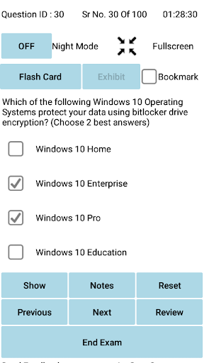 Practice Tests for A+ Core 2 Screen 2