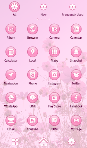 Pastel Pink Cosmos Theme Screen 3