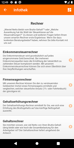 SWMP Steuerkanzlei-App Screen 2