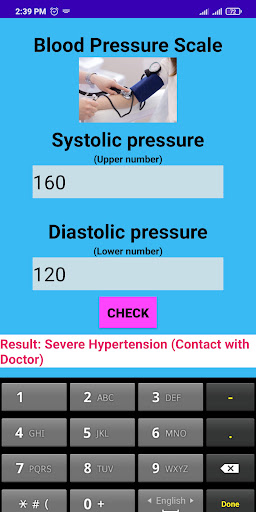 BP Scale: Blood Pressure Scale Screen 3