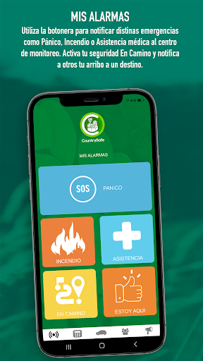 Android application CountrySafe screenshort