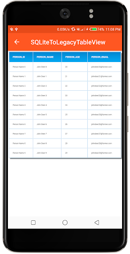 LegacyTableView Screen 3