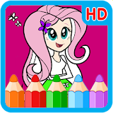 Coloring for Equestrian Girl icon