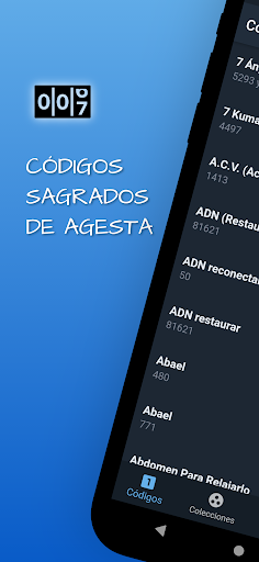 Android application Códigos Sagrados screenshort