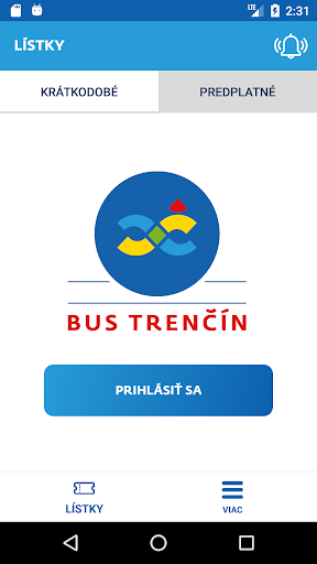 Android application BUS Trenčín screenshort