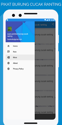 Android application suara pikat cucak ranting screenshort