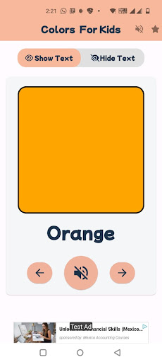 Color flashcard for kids Screen 3