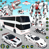 Летающий робот автобуса герой роботов игры