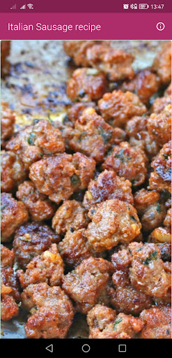 Android application Italian Sausage Recipe screenshort