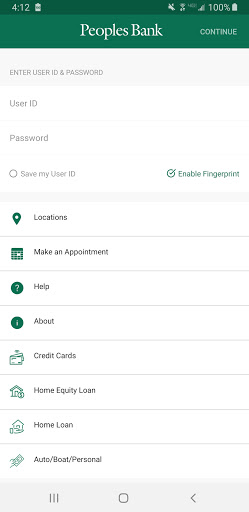 Android application Peoples Bank (WA) screenshort
