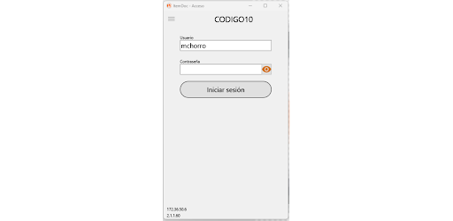 Android application ItemDocApp Movil screenshort