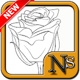 How to draw roses icon