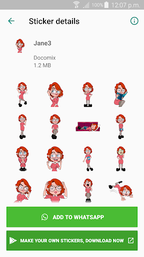 Jane Stickers - WAStickerApps