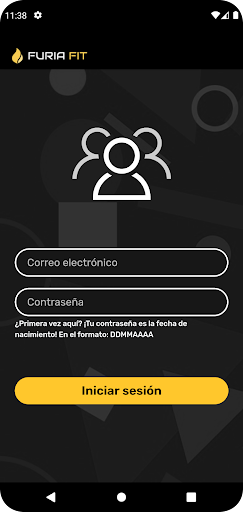 Android application Furia Fit Gym screenshort