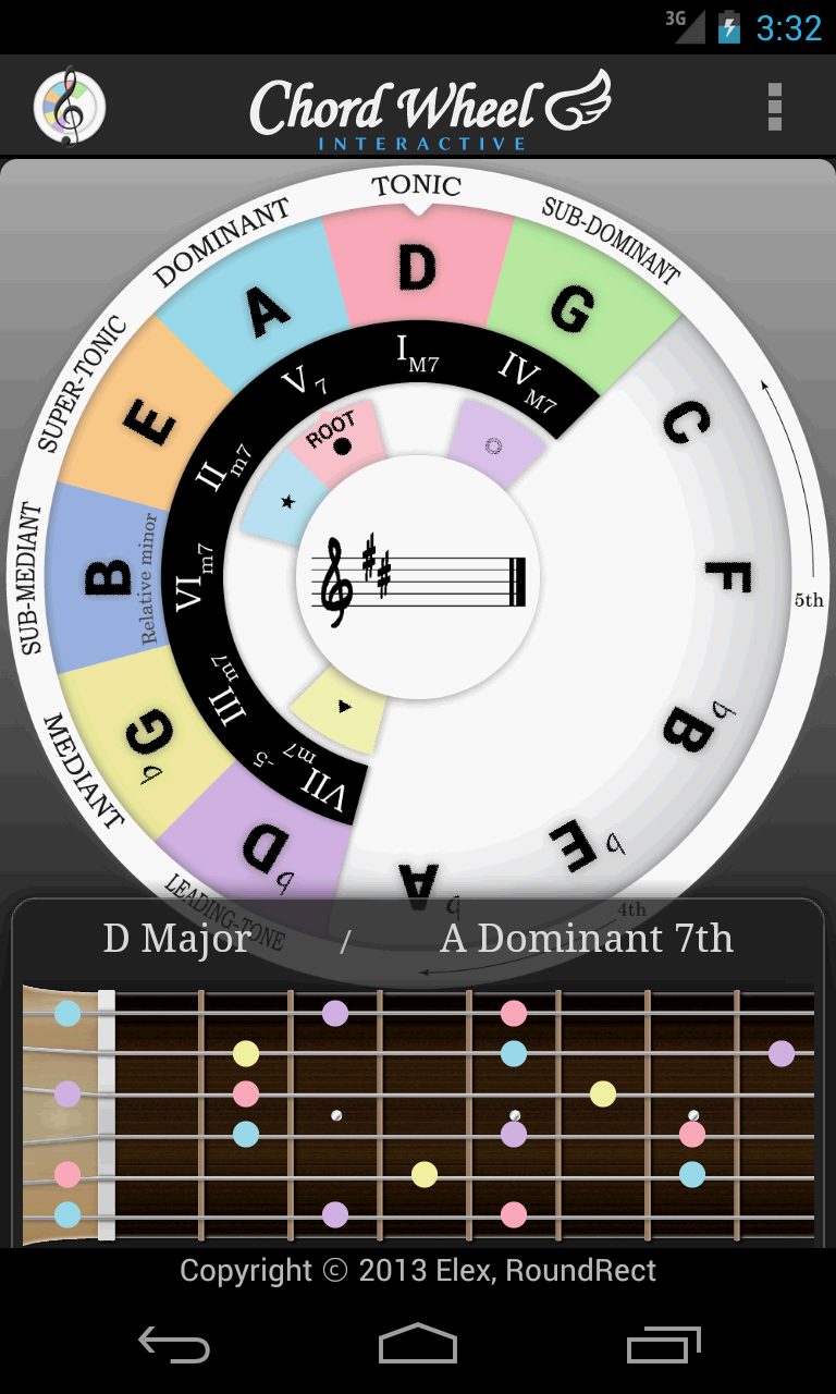 Android application Chord Wheel : Circle of 5ths screenshort