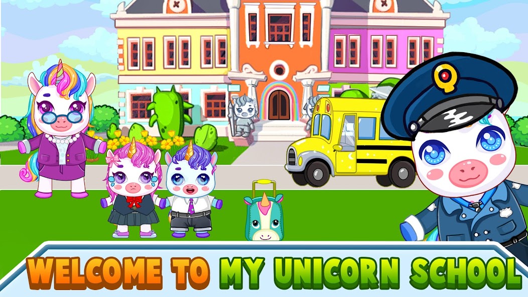 Mini Town: My Unicorn School 2.7 APK + Mod (Unlimited money) untuk android