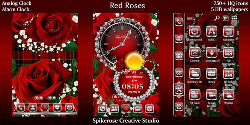 Android application Red Roses theme screenshort