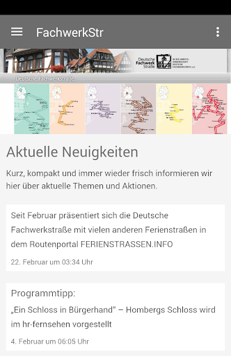 Android application Deutsche Fachwerkstraße screenshort