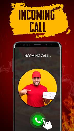 Android application Pizza fake call - prank app screenshort