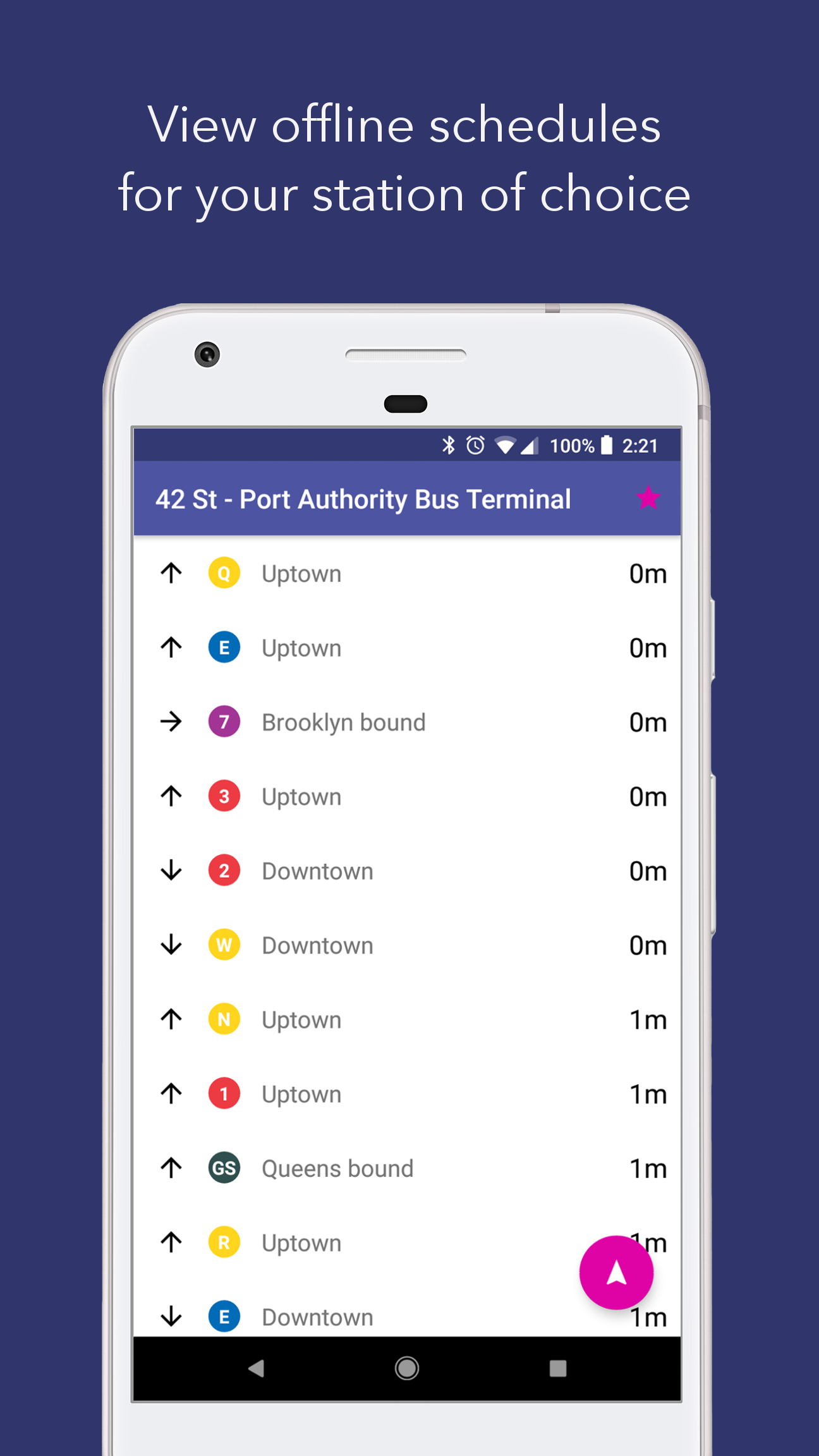 Android application NYC Subway Map (Offline) + Train Times in New York screenshort