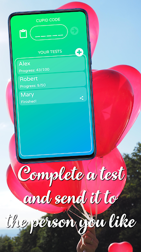 Android application Cupid: Love Test screenshort