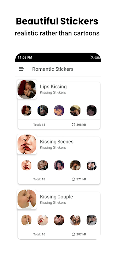 Romantic Stickers - WAStickers Screen 2