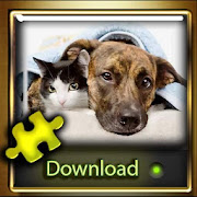 dog & cats friendship  jigsaw puzzle  for Adults
