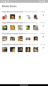 Doge Memes Kerala Stickers