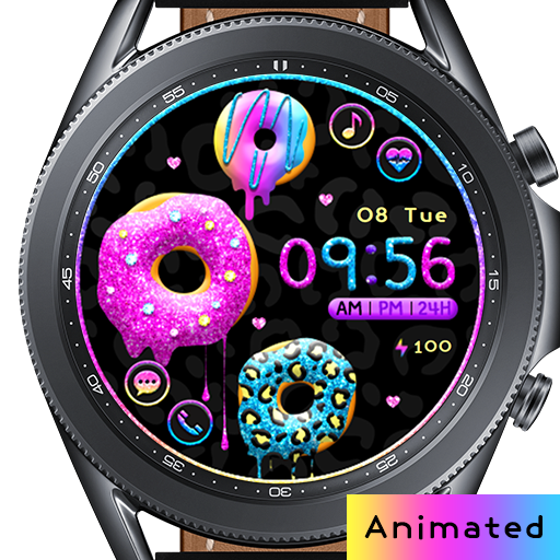 Colorful Glitter Donut_Watchfa logo