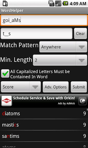 Word Finder Scrabble Solver Screen 3