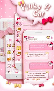 GO SMS PRO PINKYCAT THEME For PC installation