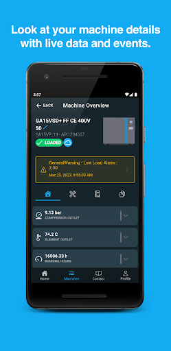 Android application Atlas Copco SMARTLINK screenshort